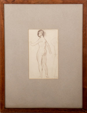 James Hanes Study of a Nude Woman Graphite (7581034348701)