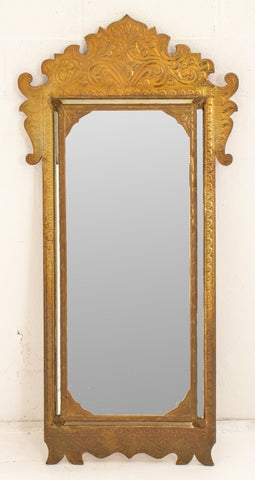 Hammered Brass Mirror
