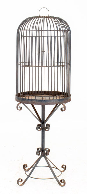 Wrought Iron Birdcage on Stand (8052474773811)