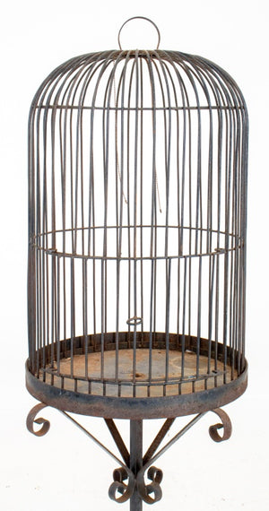 Wrought Iron Birdcage on Stand (8052474773811)