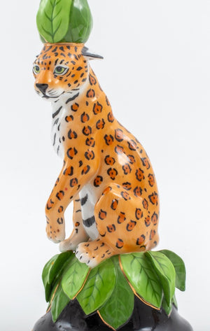 Pair of Lynn Chase "Jaguar Jungle" Candlesticks (7590307266717)