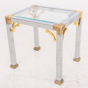 Chippendale Style Brass & Chrome Side Table (7588014031005)