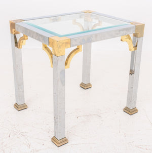 Chippendale Style Brass & Chrome Side Table (7588014031005)