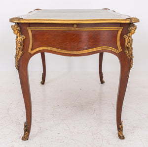 Louis XV Style Gilt Metal Mounted Mahogany Desk (7585232322717)