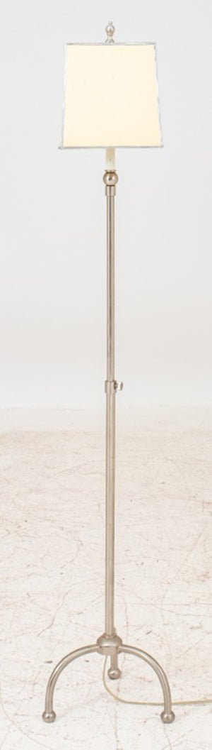 Silver Tone Metal Floor Lamp With 3 Legs (8160434848051)