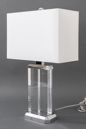 Modern Glass & Chrome Table Lamp (7595923210397)
