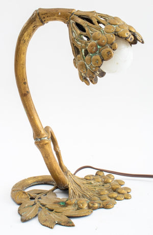 Art Nouveau Bronze Blackcurrant Branch Desk Lamp (7604130480285)