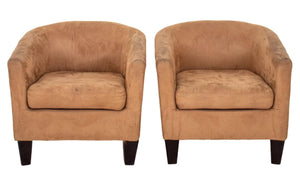 Modern Fawn Ultrasuede Tub Chairs, 2 (8052676395315)