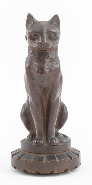 Creative Decorative Bronze Cheetah Statue Stock Photo