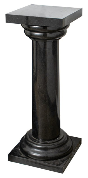 Neoclassical Revival Black Marble Pedestal (8044901957939)