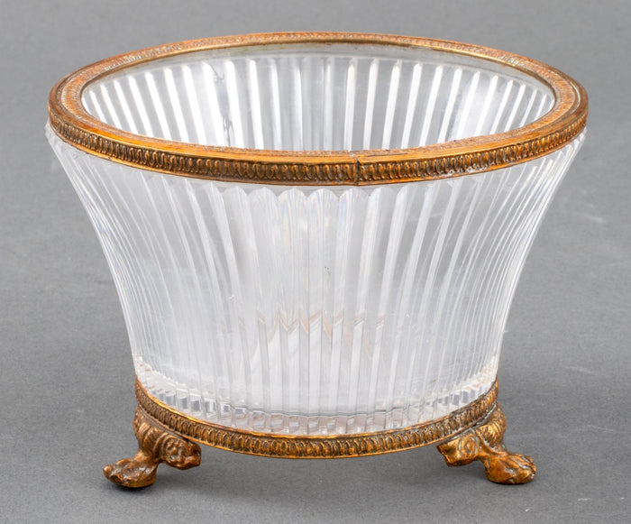 European Gilt Metal Mounted Cut Glass Bowl