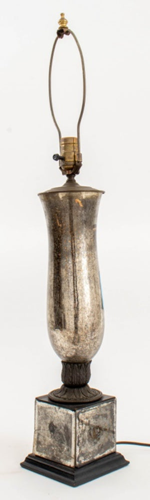 Mercury Mirror Baluster Vase Lamps, 2, 1940s (8070668845363)