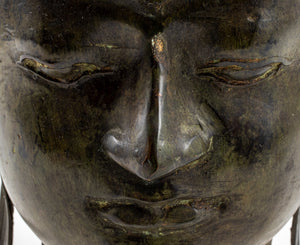 Southeast Asian Patinated Bronze Buddha Head (8092426240307)