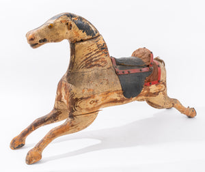 Painted Carved Wood Rocking Horse, 19th C. (8110636433715)