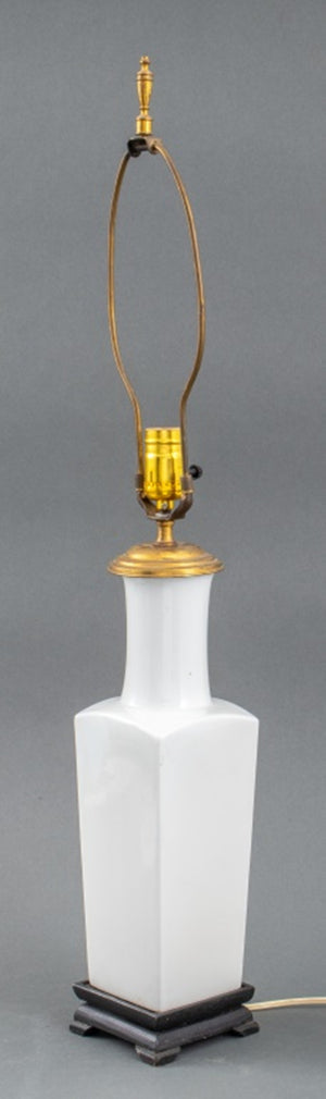 Chinese Blanc de Chine Porcelain Vase Lamps, Pair (8092406645043)