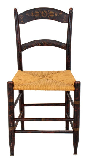 Folk Art Painted Wood Hitchcock Chair (8167830618419)