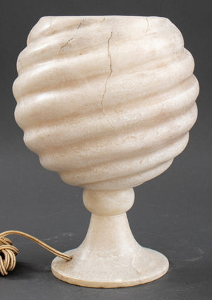 Sculptural White Plaster Uplight (8167556120883)