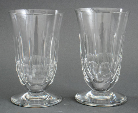 Baccarat Crystal Footed Urn Vase, Pair