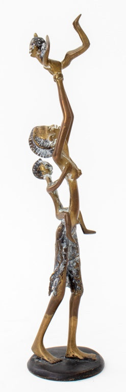 Abstract Onyx Sculpture of Mother and Child-NYShowplace