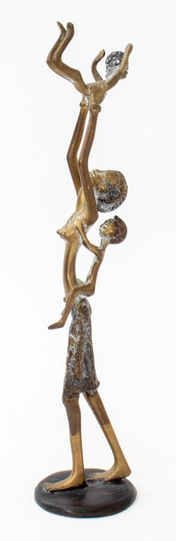 Abstract Onyx Sculpture of Mother and Child-NYShowplace