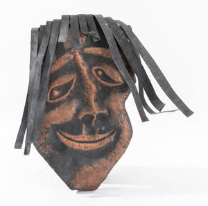 Mid-Century Copper Repousse Mask of Comedy (8220801237299)
