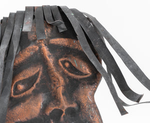 Mid-Century Copper Repousse Mask of Comedy (8220801237299)