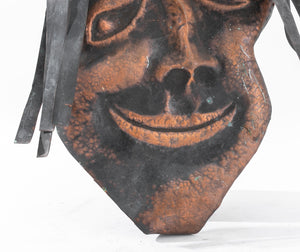 Mid-Century Copper Repousse Mask of Comedy (8220801237299)