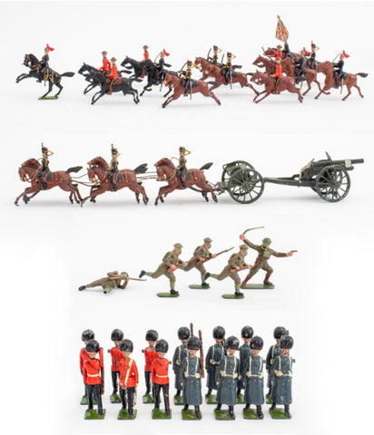 Britains Ltd Artillery Carriage & Lead Soldiers