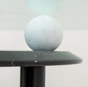 Italian Modern Marble & Glass Revolving Low Table (8177725473075)