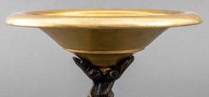 Patinated & Gilt Bronze Tazza with Dolphin Motif (8205320716595)