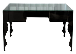 Reeves Design Black Glass Top Vanity Table (8228175020339)