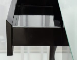 Reeves Design Black Glass Top Vanity Table (8228175020339)
