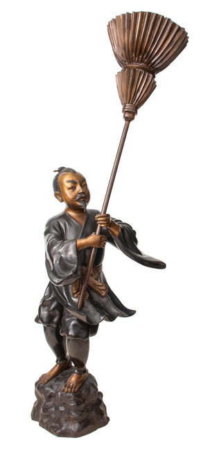 Japanese Bronze Figure of Attendant w/ Chamara (8237650215219)