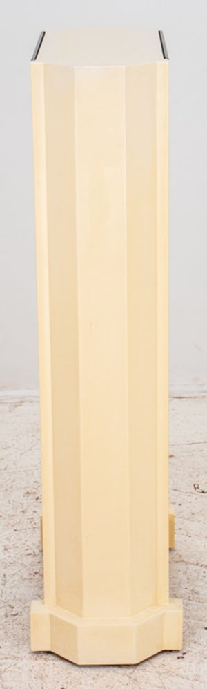 Art Deco Style Cream Lacquered Pedestal (8173873725747)