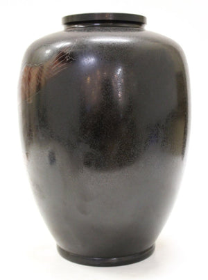 Japanese Art Deco Bronze Vase with Carp Motif (6719889277085)