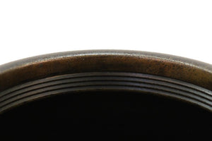 Japanese Art Deco Bronze Vase with Carp Motif (6719889277085)