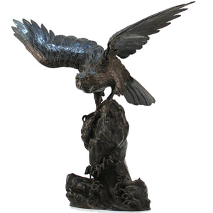 Japanese Meiji Bronze Sea-hawk Sculpture (6719755288733)