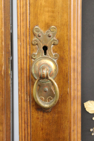 Japanese Meiji Door Carvings Featuring Owl and Parrot in Mother of Pearl & Bones handle (6719949668509)
