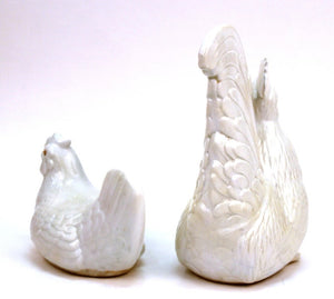 Japanese Meiji Hirado Porcelain Rooster & Hen back  (6719949701277)