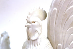 Japanese Meiji Hirado Porcelain Rooster & Hen head (6719949701277)