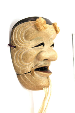 Japanese Meiji Noh Mask of Okina side 2  (6719948947613)
