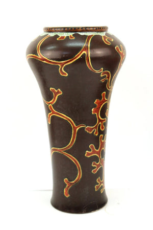 Japanese Meiji Satsuma Vase with Golden Fish Motif front (6719948980381)