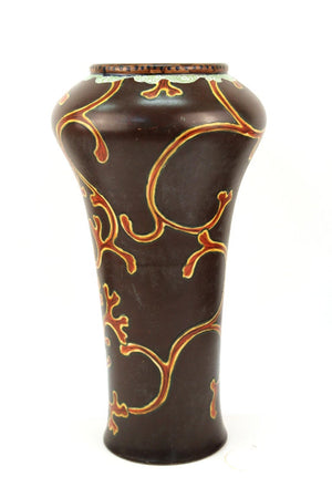 Japanese Meiji Satsuma Vase with Golden Fish Motif back (6719948980381)