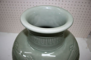 Japanese Meiji Celadon Baluster Vase (6719664947357)