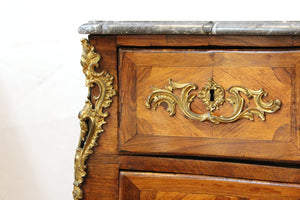 Jean-Francois Coulon French Louis XV Bombe Commode with Marble Top detail (6719856050333)