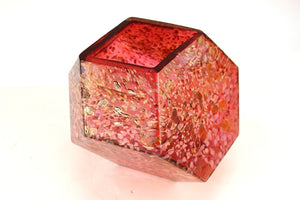 John Torreano Modern Faceted Geometric Art Glass Sculpture or Vase side (6719873646749)