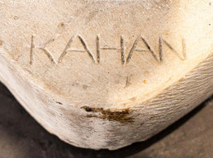 'Kahan' Modernist Signed Carved Stone Woman Sculpture (7135905710237)