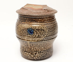 Karen Karnes Attributed Mid-Century Modern Stoneware Art Pottery Covered Jar (6719951274141)