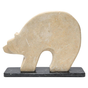 Kelly 'Nitushi' Byars Native American Polar Bear Hardstone Sculpture (6719955763357)
