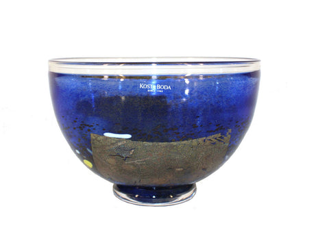 Kosta Boda Glass Bowl in Blue